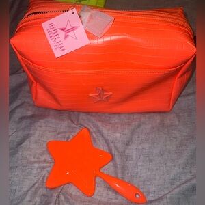 Limited Edition Jeffree Star Cosmetic bag and matching mini mirror.